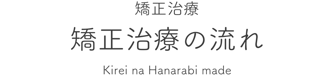 矯正治療 矯正治療の流れ